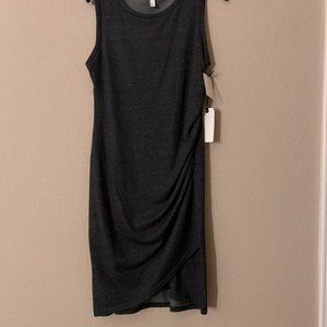 Leith Bodycon Tank Dress NWT Charcoal Grey ruched dress Size L Nordstrom